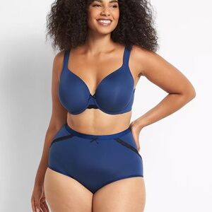 Cacique Lightly Lined Full Coverage Navy Blue Bra Women's Size 44DDD